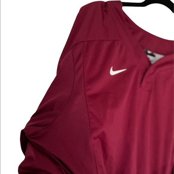 Nike Baseball Vapor Maroon Pullover Wind Windshirt Jacket Men's size Large - Picture 7 of 10